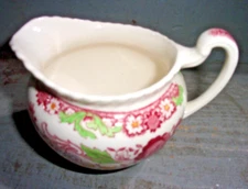 Johnson Brothers Winchester Pink Floral Rope Edge Creamer Jug 6" X 4"