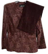 Sag Harbor Women Brown Microfiber 2 piece Cas...