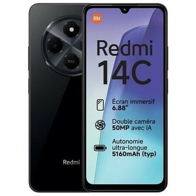 Smartphone Xiaomi Redmi 14C Handy 6,88'' 8 GB RAM 256 GB 50 MP 5000 mAh Schwarz