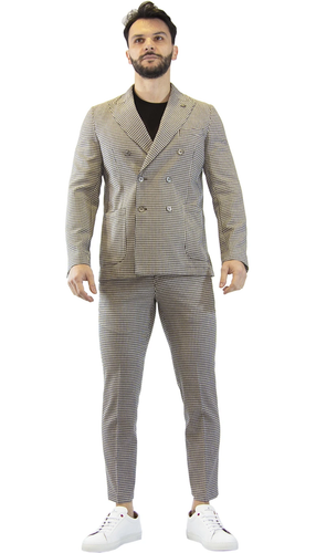 Havana \u0026 Co Giacca uomo doppiopetto a pied de poule. H2479A_G5225Q | eBay