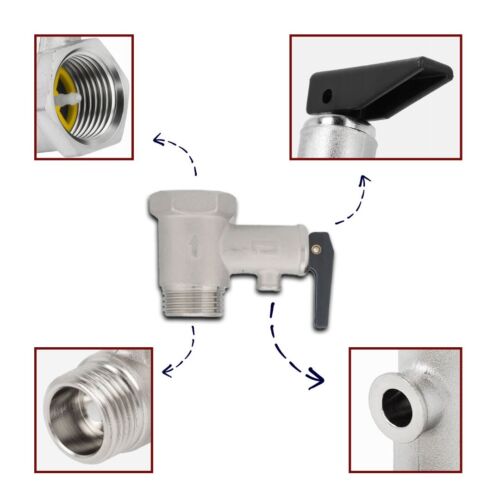 Thermosyphon Safety Valve DN15 7 Bar with Lever and Latch 1/2'' - Picture 3 of 6