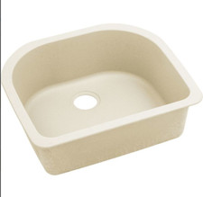Elkay Quartz Luxe 25" x 22" x 8-1/2" Single Bowl Undermount Sink Parchment