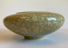 Andrew MacCorkindale Signed Studio Art Pottery Portland Crackle Glaze Vase Dish 