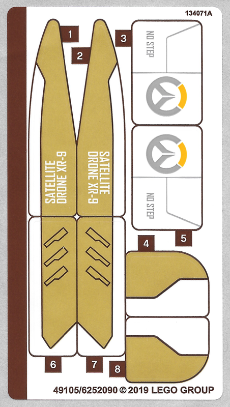 LEGO STICKER SHEET ONLY TRACER VS. WIDOWMAKER 75970 from set New