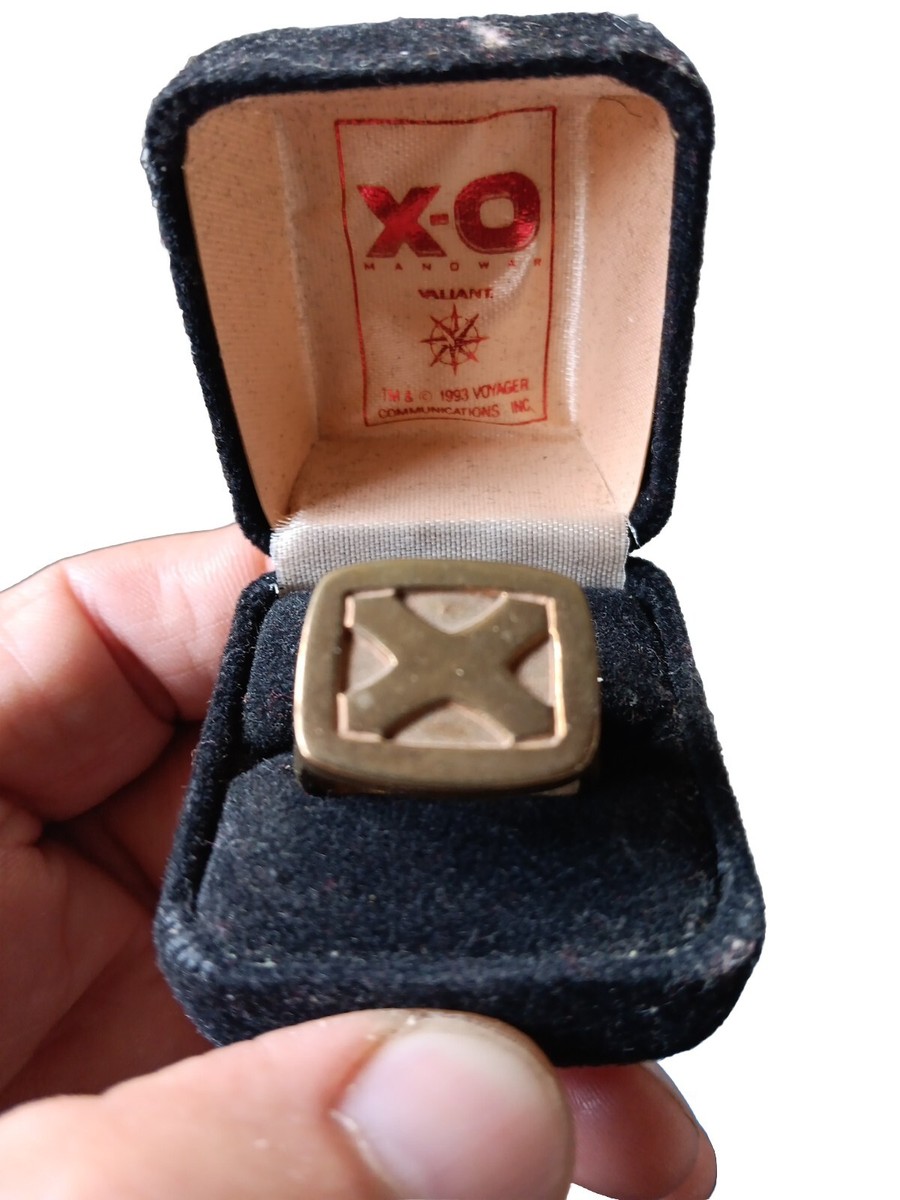 ミュージシャン MANOWAR Stainless Steel Ring Rare Voyager X-O Manowar Valiant Comics Bronze Ring 1993 Ring of