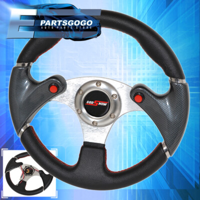 Universal 6 Bolt 320mm Nos Button Carbon Fiber Steering Wheel Godsnow Button