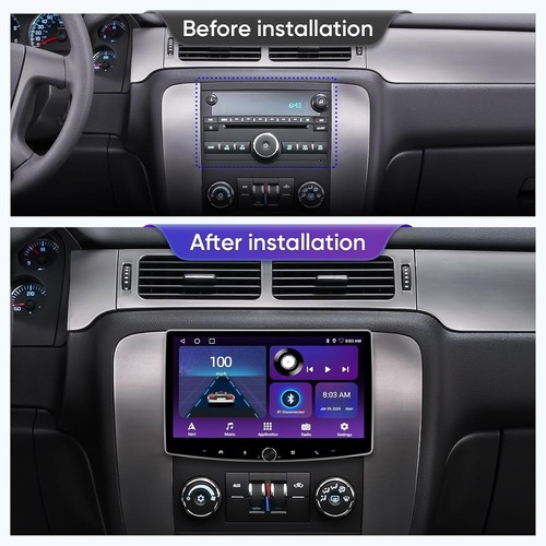 Autoradio Singolo Din Stereo Wireless Carplay&Android Auto, 10 Pollici 2+32G 3755 - Foto 3 di 6