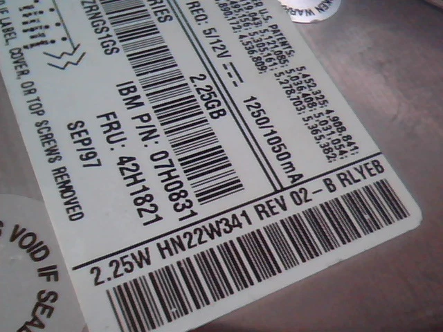 Disk Drive Quantum Harpoon 42H1821 HN22W011 HN22W341 02-D 2275W 02-B 07H0831 - Image 2 of 4