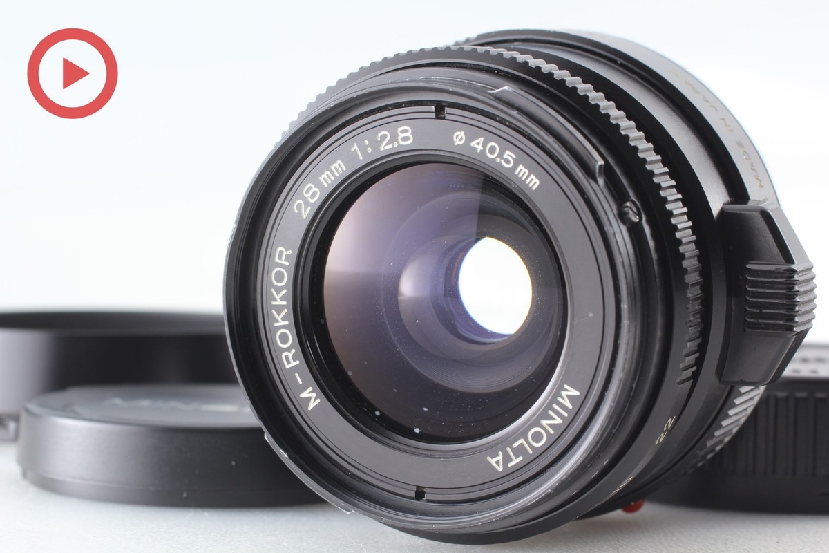 ミノルタ M.ROKKOR 28mm F2.8 ライカ CL CLE用レンズ Minolta M-Rokkor 28mm f/2.8 Lens for CL CLE Leica M w/Hood