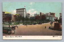 Union Square New York Vintage Postcard