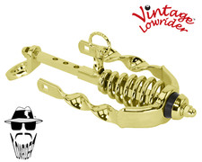 ORIGINAL F R Vintage Lowrider Gold Spring Suspension Fork Slammer Flat Twisted