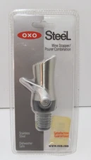 OXO Stainless Steel Wine Stopper Pourer Combination - NEW