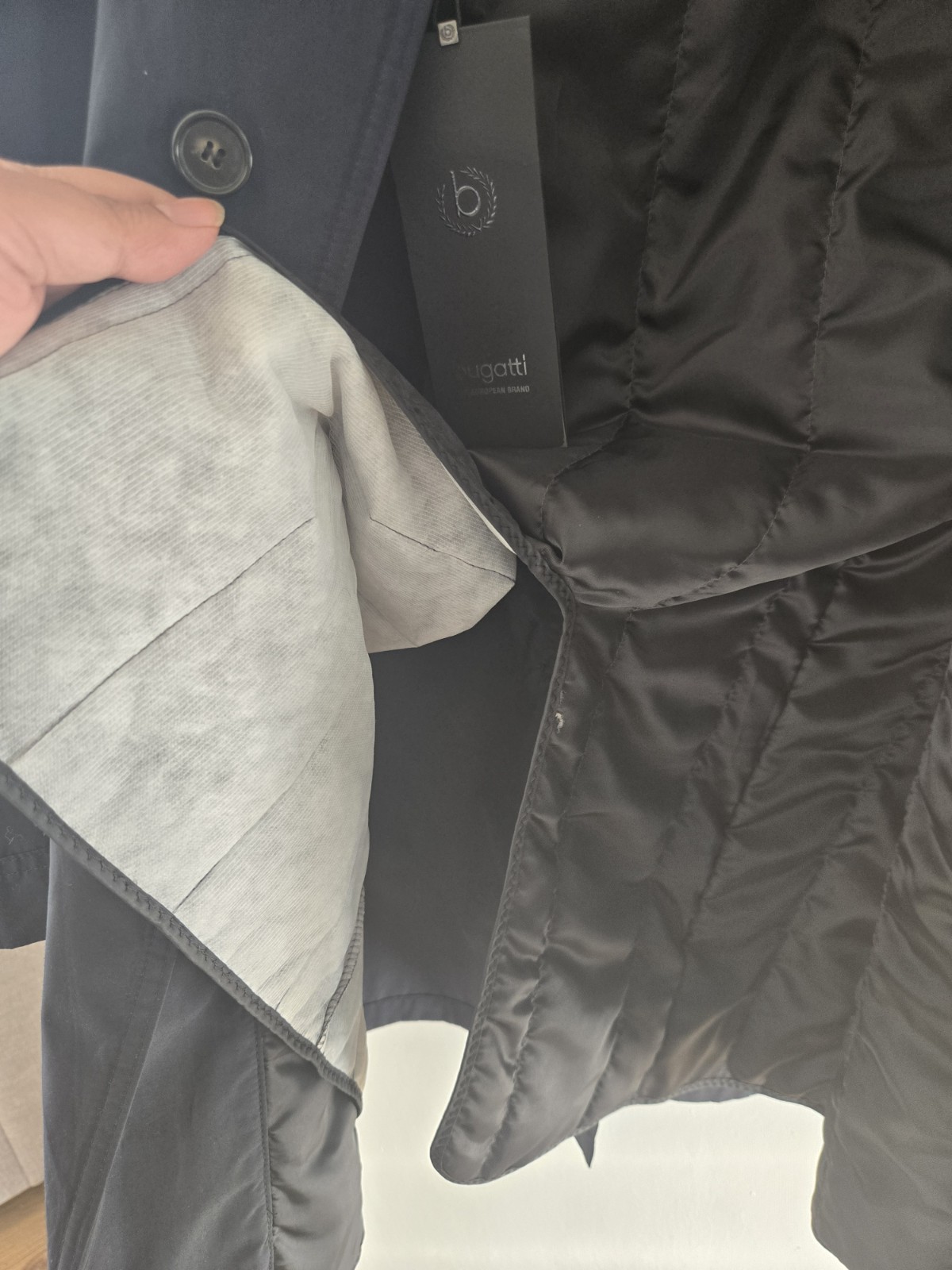 New Buggati Water Repellent Slim Raincoat Navy 42R RRP £275 image 8