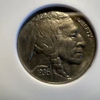 1936 D BUFFALO NICKEL ANACS AU 58. Full Date, Feathers and Horn. Free Shipping.