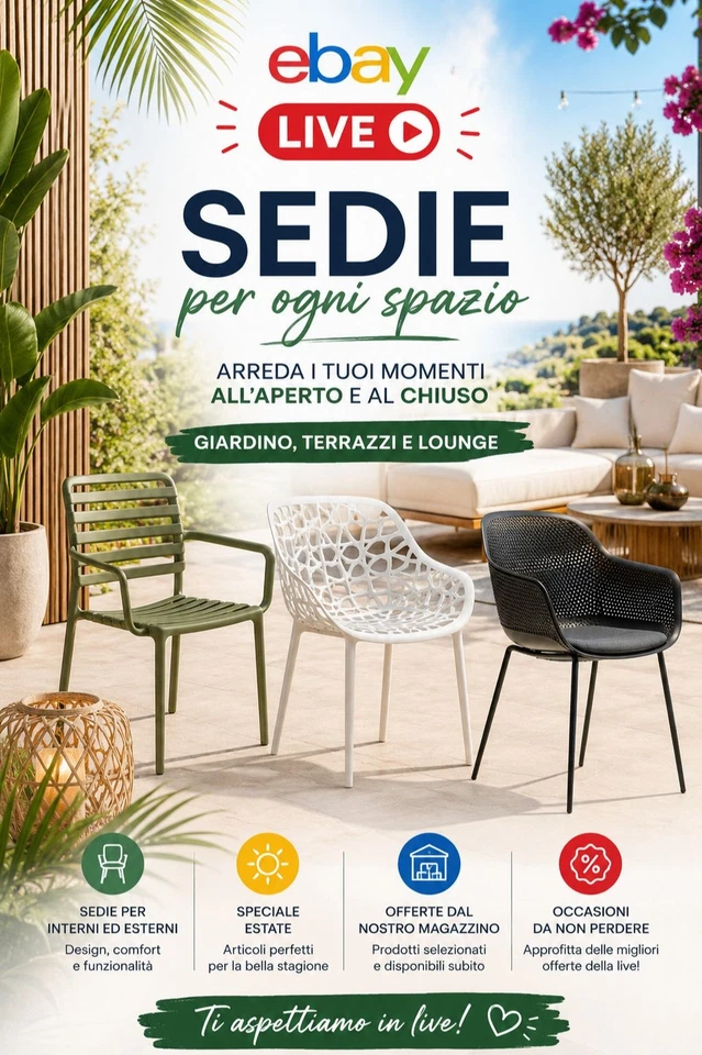 Sedie da Giardino, Terrazzo e Lounge + Offerte Speciali Estate