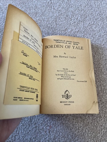 Borden of Yale, 1960’s Vintage Christian Paperback, by Mrs. Howard Taylor - Picture 4 of 14