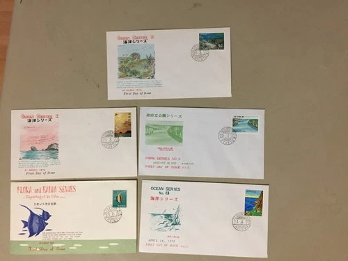 Five RYU KYU-Japan fdc