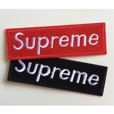 Supreme Red and White Logo Embroidered Patch Iron On Sew On Street wear Fashion