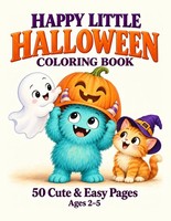 Malbuch Halloween FüR Kinder 2-5 Jahre, 50 Seiten, Süß Und Einfach