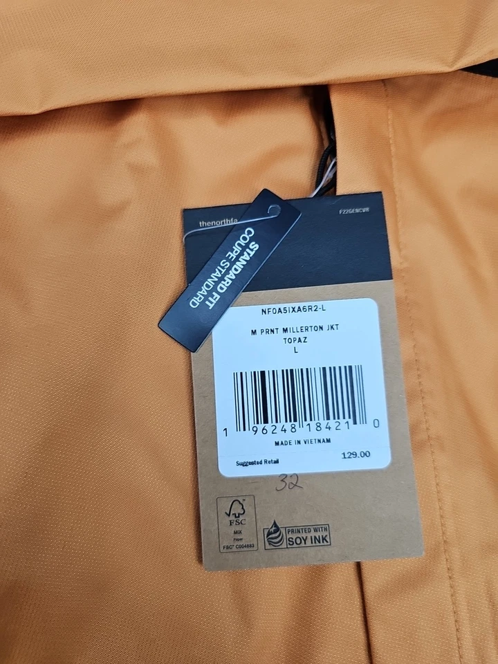 The North Face Men’s Millerton Winter Lightweight  Jacket Size Large NWT Topaz - Image 4 of 4