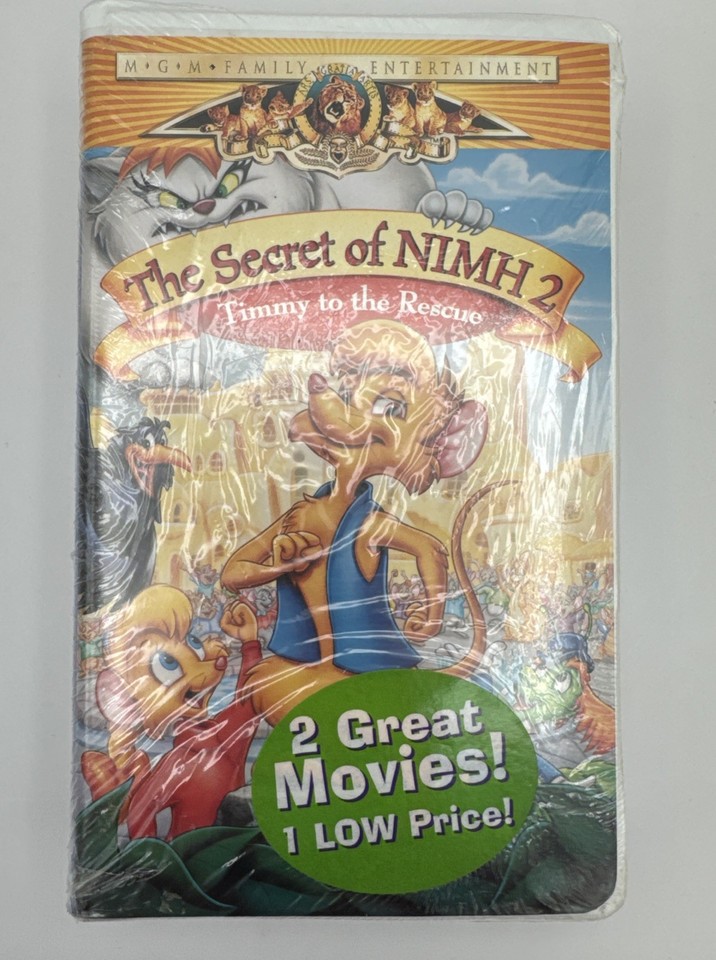 The Secret of NIMH 1 & 2 Timmy to the Rescue, VHS - Rare & HTF - NEW ...