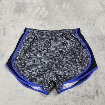 Nike Shorts Womens M Black Gray Purple Dri-FIT Tempo Lined Running Athletic Gym