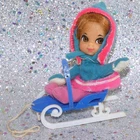 New ListingVintage 1960s Mattel Liddle Kiddle FREEZY SLIDDLE doll w/ outfit hat & SLED