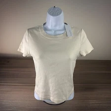 NWT Michael Stars Los Angeles Mimi Cropped Tee Womens Medium Cotton Tshirt