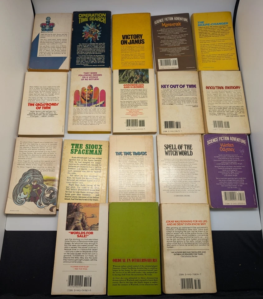 Lot of 18 VTG Andre Norton Sci-Fi Paperback Books Science Fiction - SEE DESC. Foto 2 de 4