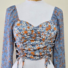 Madden NYC 90s Y2K Milkmaid Babydoll Coquete Top Sz M Cottagecore Romantic Women