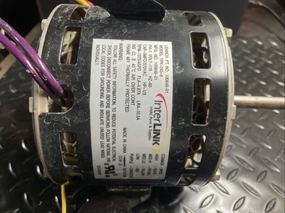 InterLINK LENNOX 100649-01 Blower Motor 1/3HP 115V 1075RPM 4SPD 1PH YFK-245-6