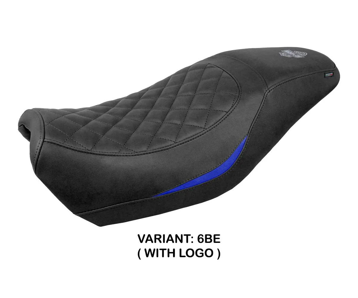Seat cover Miami Blue + logo Tpz comp HARLEY DAVIDSON STREET 500/750 2016 2021