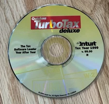 Quicken TurboTax Deluxe Intuit Tax Year 1999 v. 99.00 R  Refund 1040 W-2
