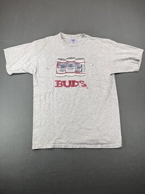 Vtg 90s  Budweiser Bud Dry Bud Light Draft Beer T Shirt L Made In USA