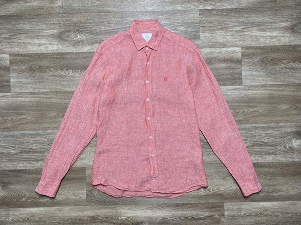 Men Bogner Shirt Pink Linen 36 / S / 44