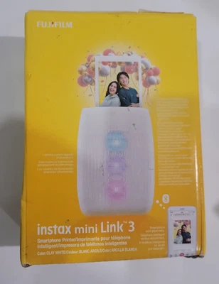 Impresora Fujifilm Instax Mini Link 3 (blanco arcilla) caja abierta Foto 1 de 3