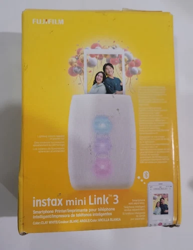 Fujifilm Instax Mini Link 3 Printer (Clay White) open box