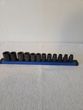 Mac Tools 9pc Sae 6 Point 12in Drive Impact Sockets With Locking Rack Plus 3