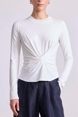 Apiece Apart Long Sleeve Volta Top White