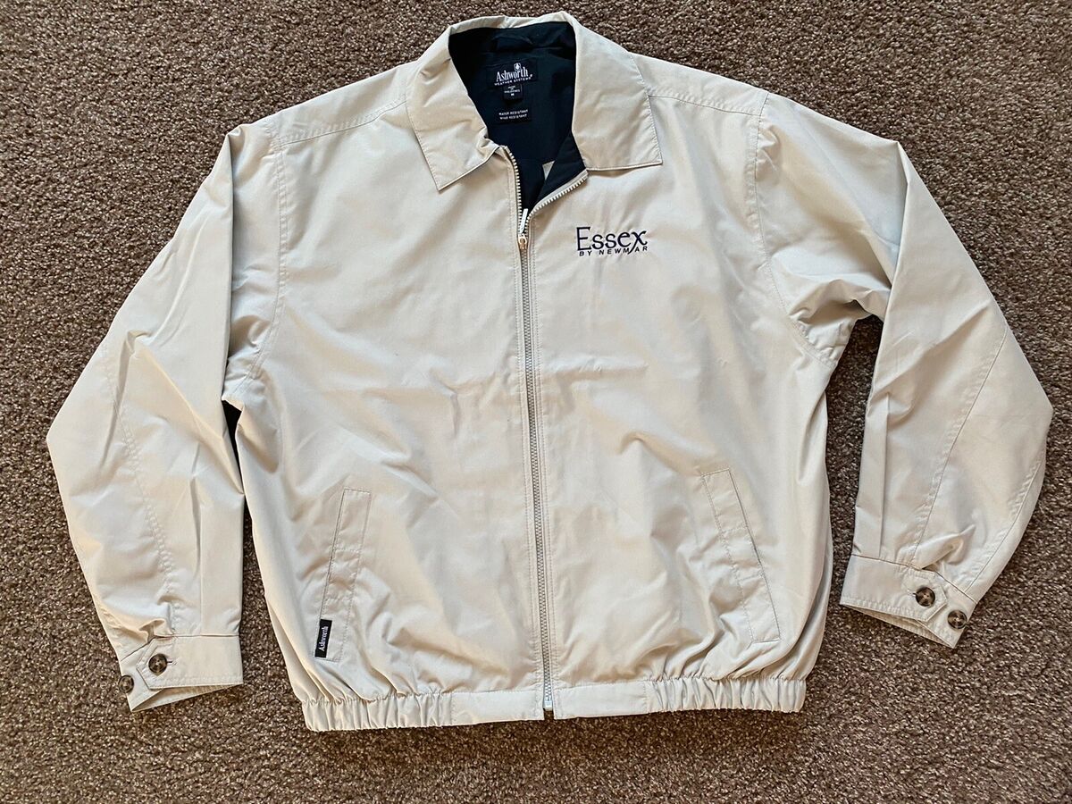 Ashworth Jacket Mens M Golf Khaki Resist Wind Water Essex By Ashworth Jacket Mens M Golf Khaki Resist Wind Water Essex By