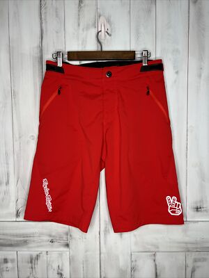 MENS TROY LEE DESIGNS RED SKYLINE ACTIVE SHORTS MOTO BMX RIDING BIKING 34