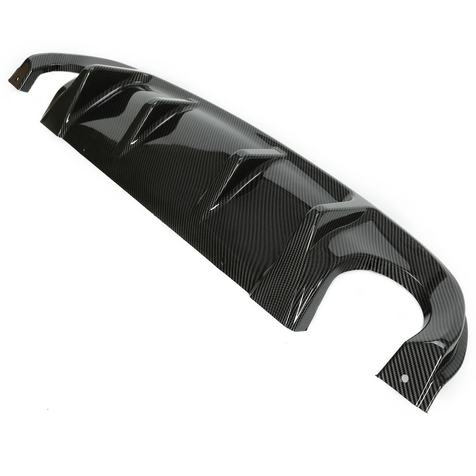 For Infiniti Q50 2014-2017 Carbon Fiber Style Rear Diffuser Bumper Lip Spoiler - Image 3 of 4