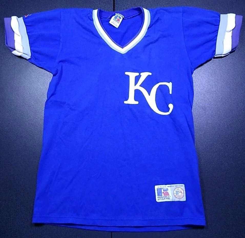 Vintage 80s Russell Athletic Youth Expos #11 & KC #4 Uniform Shirt Jersey Size L - Image 2 of 4