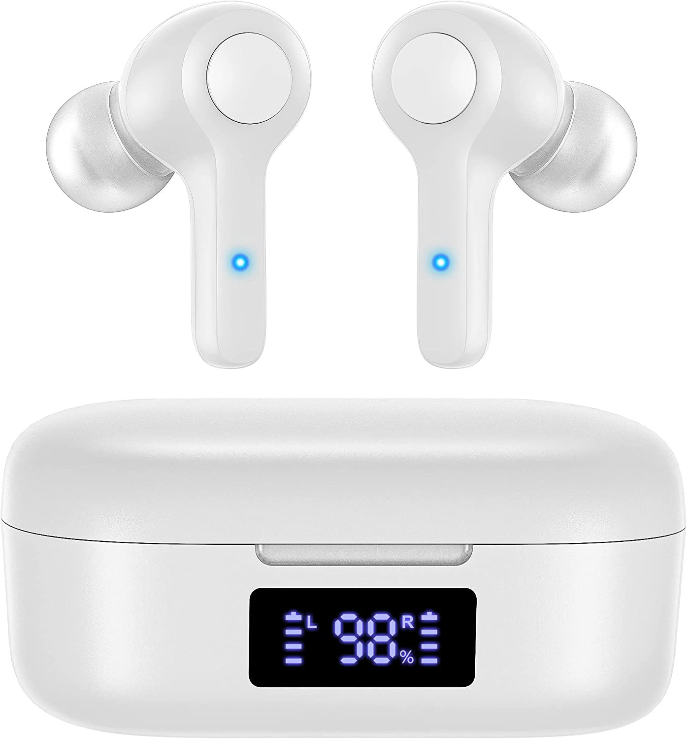 Wireless Earbuds Bluetooth 5.3Noise Cancelling In-Ear Headphones Charging Case