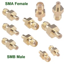 10pcs SMA Female Jack To SMB Male Plug Straight RF Coaxial Adapter Connector