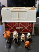 Fisher Price Family Play Farm 1977 5 Animals