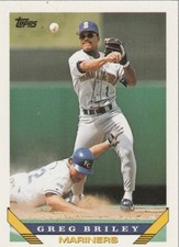 FREE SHIPPING-MINT-1993 Topps #14  Greg Briley  Mariners PLUS BONUS CARDS