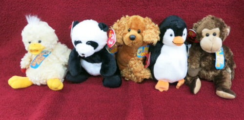 TY 2.0 Beanie Babies Ming,Vines,Frolics,Quackly,Chill 5 Lot NWT'S