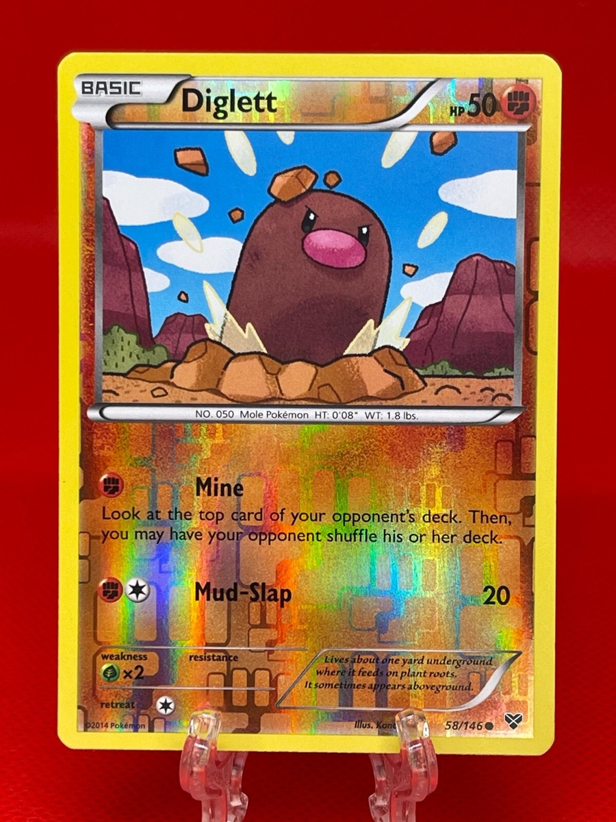 Pokémon TCG Diglett 58/146 Reverse Holo X&Y Base Set XY English