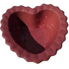 NEW! CHANTEL Pink Heart Ramekin Ovenware 3/4 cup/4"L